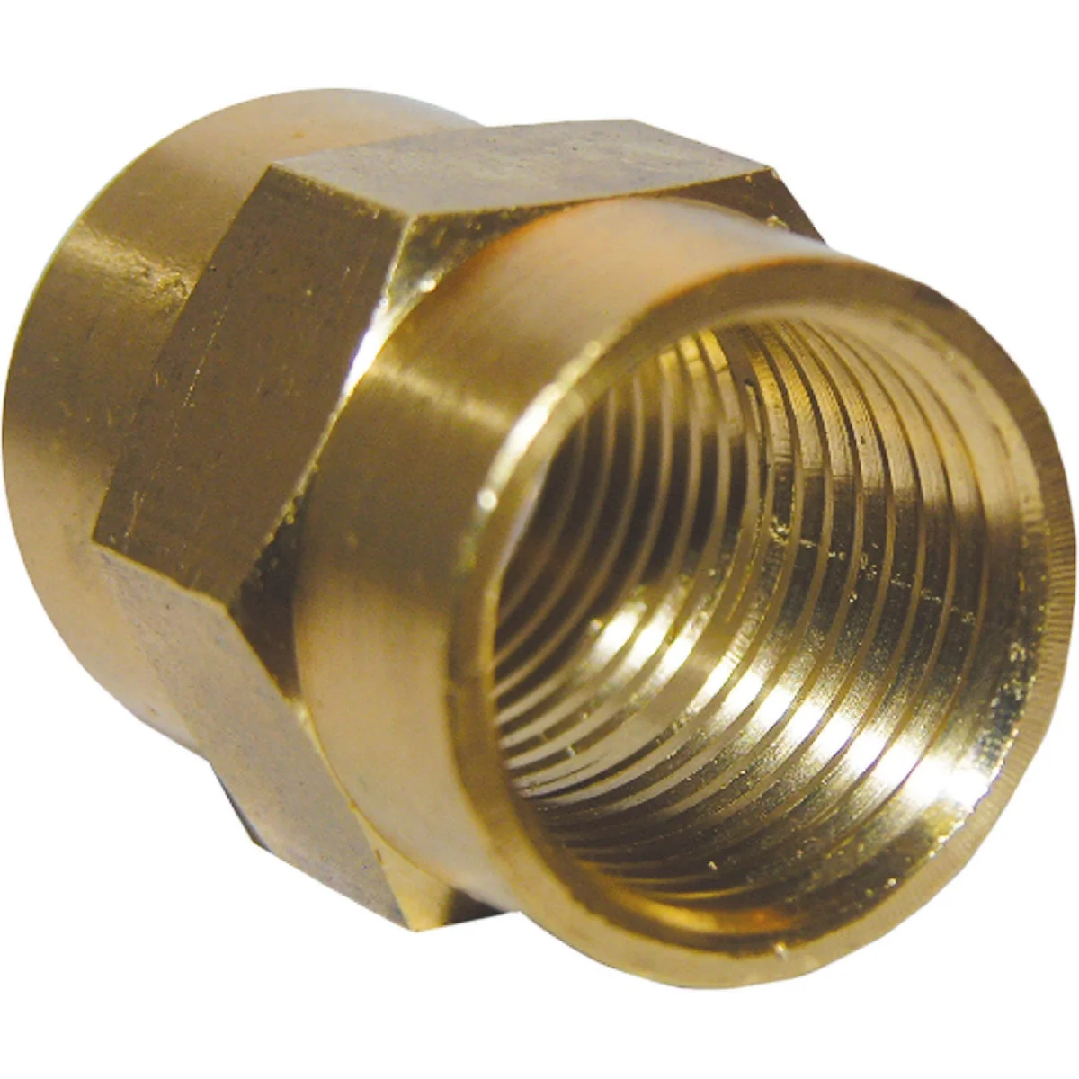 Excellent Lasco 3 8 In. FPT x 3 8 In. FPT Yellow Brass Coupling Enhanced