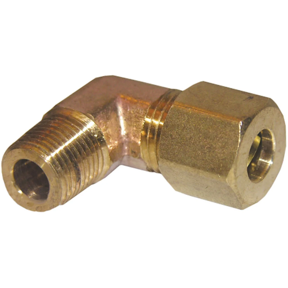 Smooth Lasco 1 4 In. C x 1 8 In. MPT 90 Deg. Compression Brass Elbow 1 4 Bend Long-Lasting