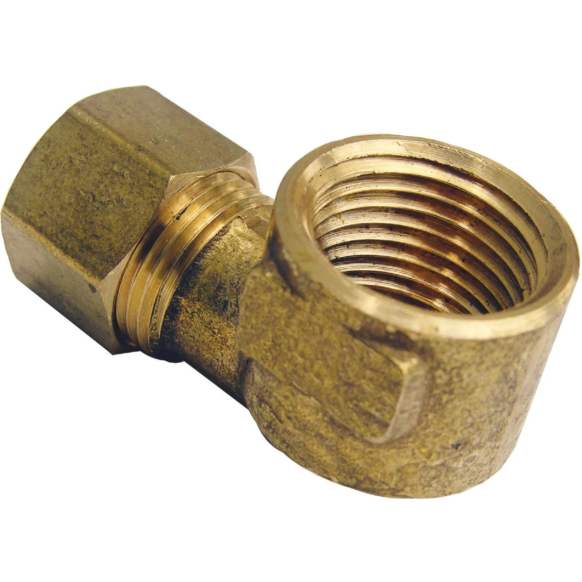 Quality Lasco 3 8 In. C x 1 2 In. FPT 90 Deg. Compression Brass Elbow 1 4 Bend Premium Material