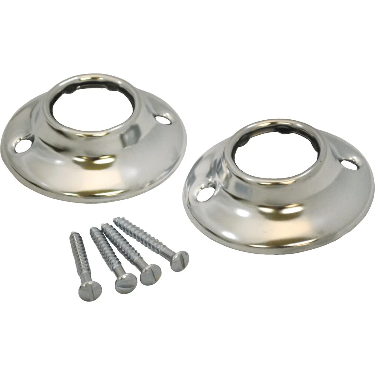 Elite Jones Stephens Chrome Shower Rod Flange 2 Count Premium Material