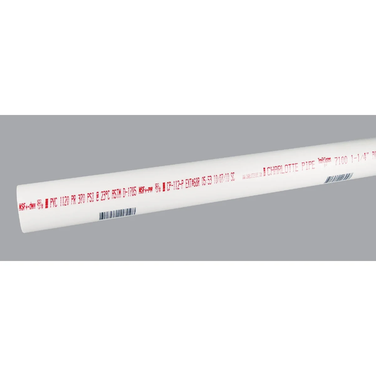 Traditional Charlotte Pipe 1-1 4 In. x 10 Ft. Cold Water Schedule 40 PVC Pressure Pipe Advanced