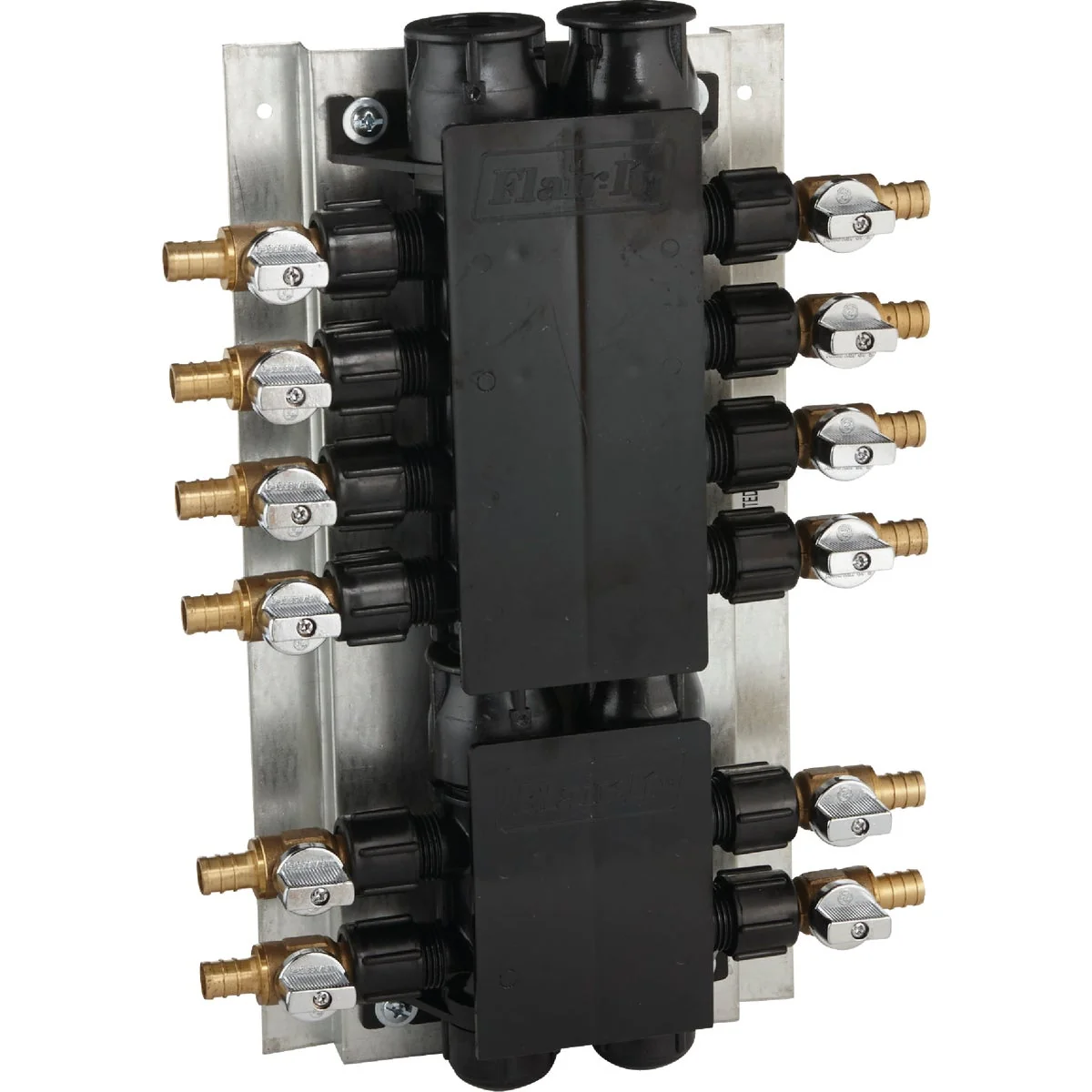 User-Friendly SharkBite 12 Port Barb PEX Manifold with Brass Ball Shutoff Valves High-Performance
