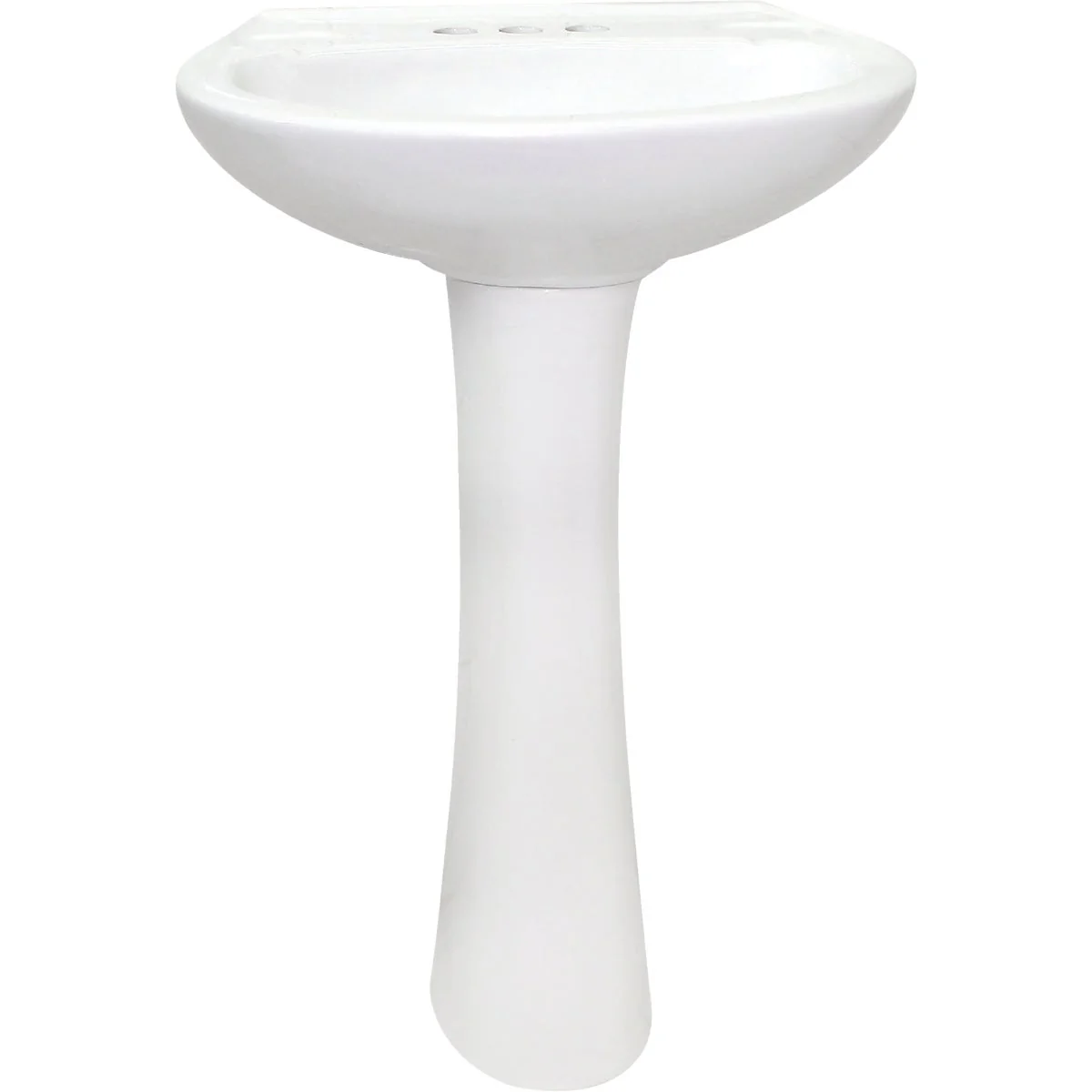 Fine Crafted Cato Terra White Vitreous China Pedestal Sink with 4 In. Centers Specialty