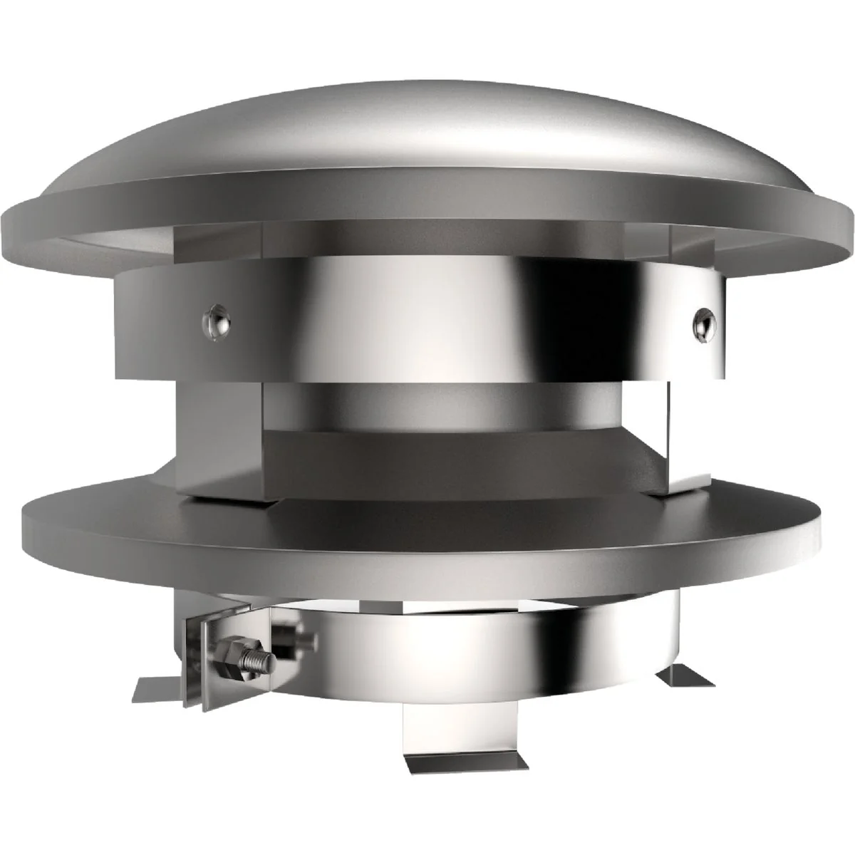 Flexible SELKIRK 8 In. Pipe Sure Temp Stainless Steel Round Chimney Cap Elite