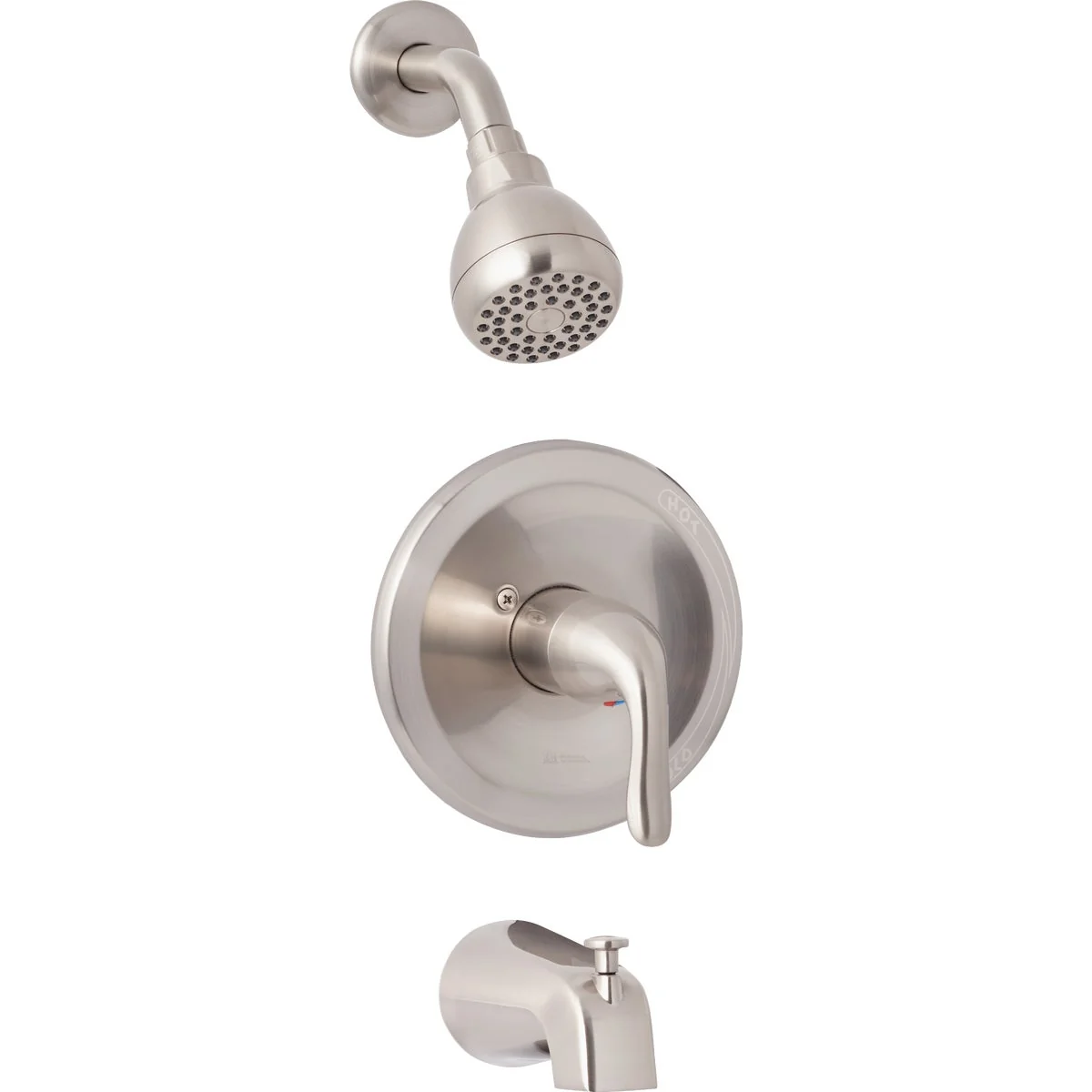 Fashionable Home Impressions Brushed Nickel Single-Handle Metal Lever Tub Shower Faucet Traditional