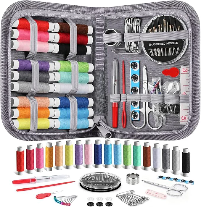 Consistent Coquimbo Sewing Kit Gifts for Adults Teen Grils Women Mom Grandma Portable Sewing Supplies Contains Tape Measure Scissors Thimble Thread Sewing Needles Gray M About ThisOverview Classic