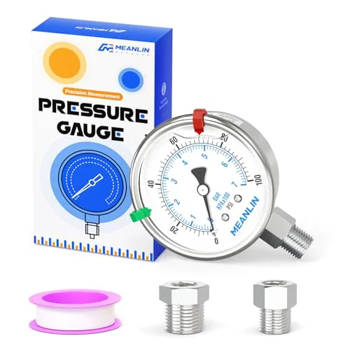 Smooth 0 100Psi Stainless Steel Liquid Filled Pressure Gauge 2.5 FACE DIAL 1 Fashionable