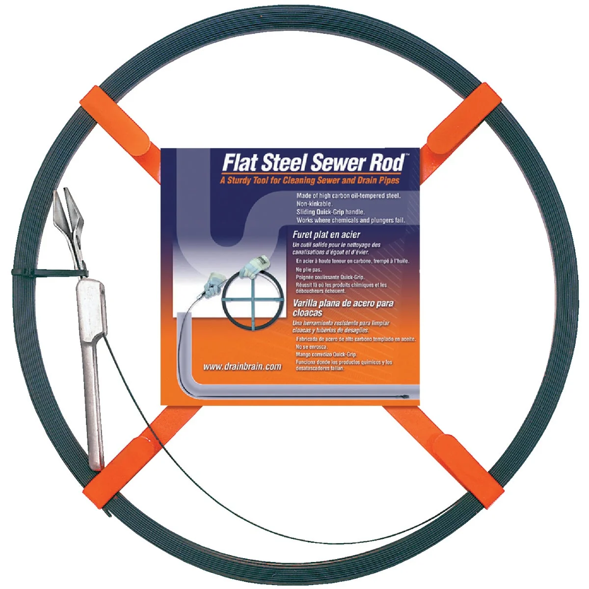 Genuine General Wire 1 2 In. x 1 16 In. x 50 Ft. Spear Carbon Steel Sewer Rod Comfortable