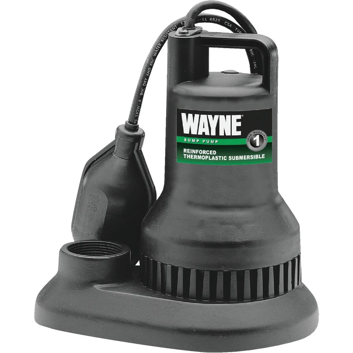 Top-Quality Wayne 1 3 HP 115V Plastic Submersible Sump Pump Modern