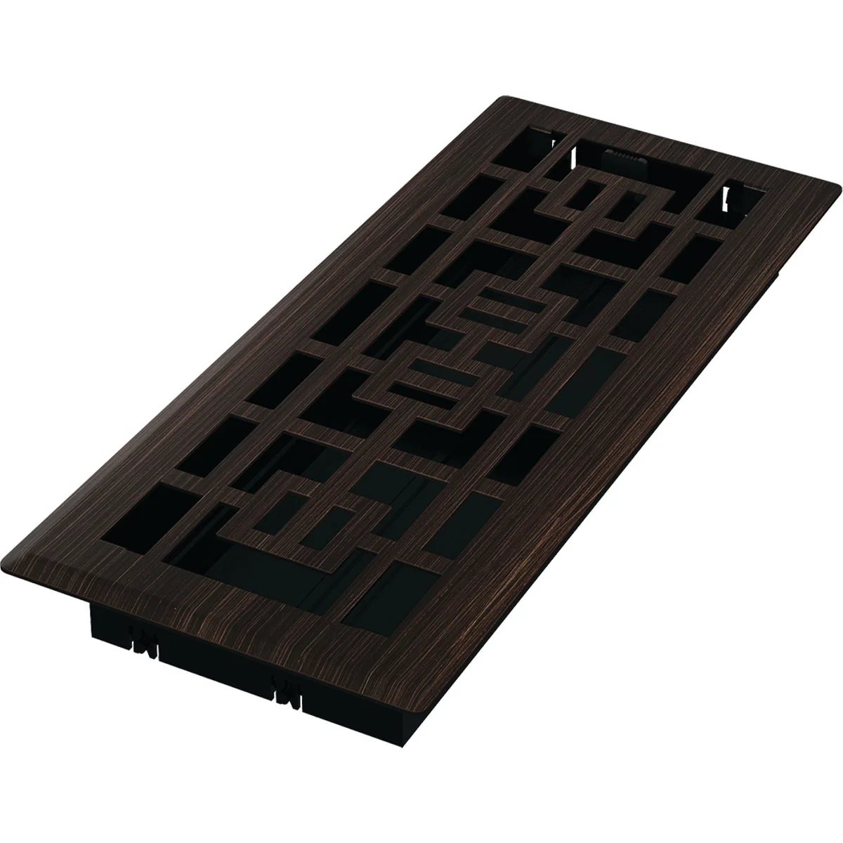 Sophisticated Imperial Tokyo 4 In. x 12 In. Oil-Rubbed Bronze Steel Floor Register Comfortable