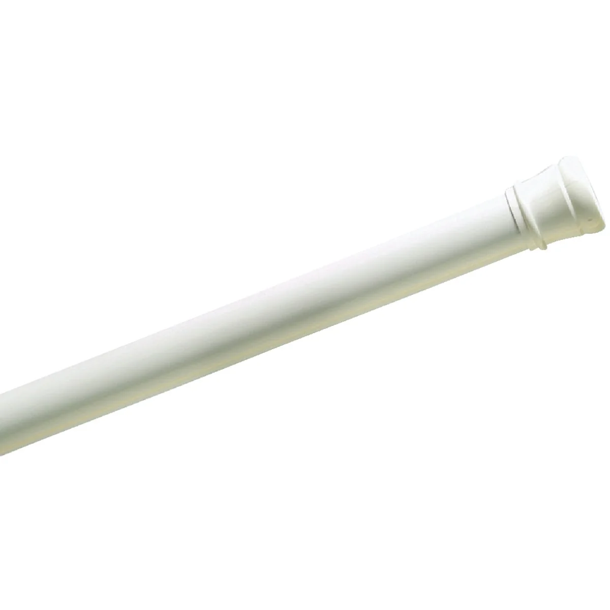 Durable Zenith Zenna Home Straight 34-1 2 In. To 60 In. Adjustable Tension Shower Rod in White Trusted