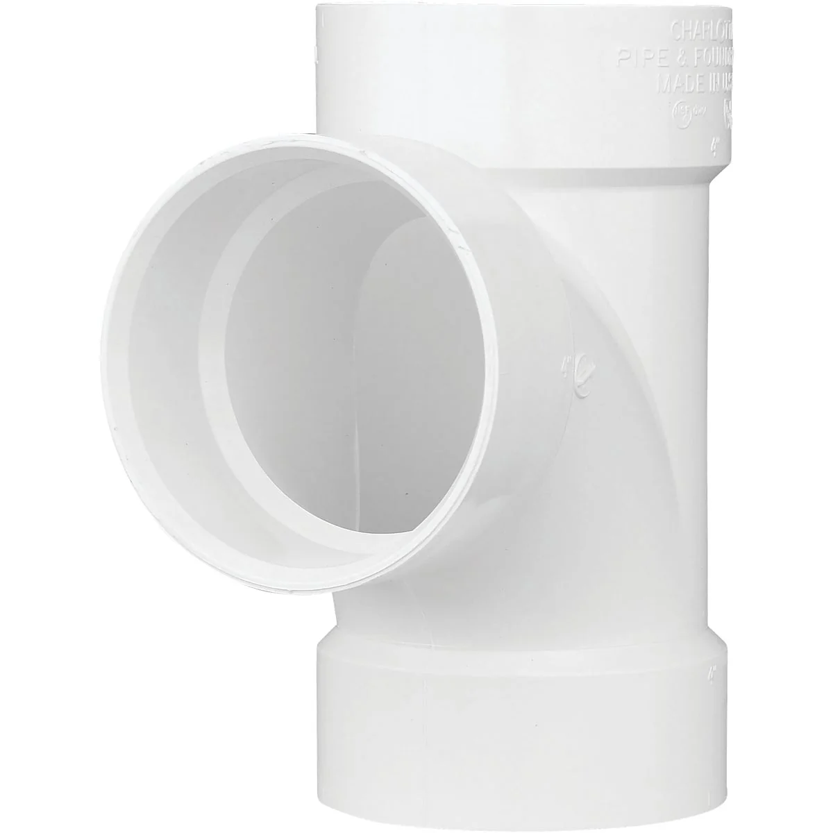 Organic Charlotte Pipe 4 In. Schedule 40 Sanitary PVC Tee Dependable