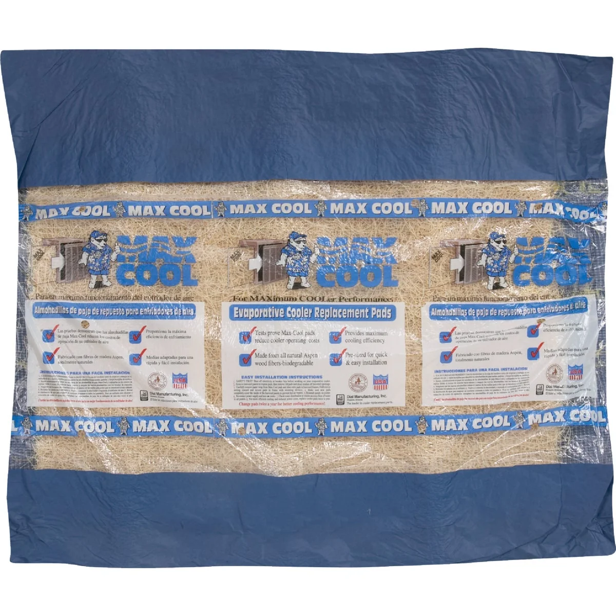 Reliable Dial Aspen 29 In. x 29 In. Long Strand Excelsior Evaporative Cooler Pad Organic