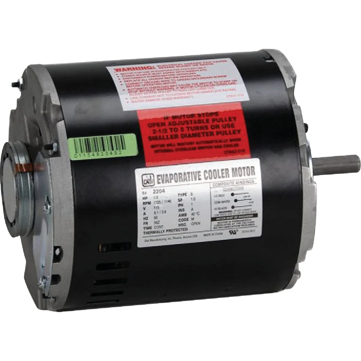 Traditional Dial 1 2 HP 2-Speed Residential Cooler Motor Classic