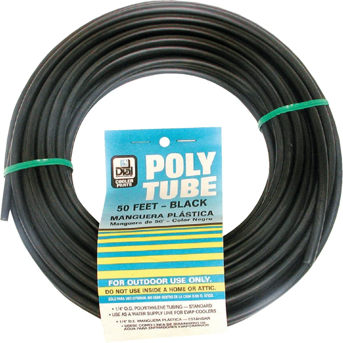 Authentic Dial 1 4 In. OD x 50 Ft. L Black Poly Tubing Proven