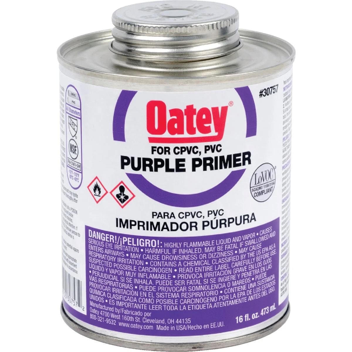 Modern Oatey 16 Oz. Purple Pipe and Fitting Primer for PVC CPVC Relaxed