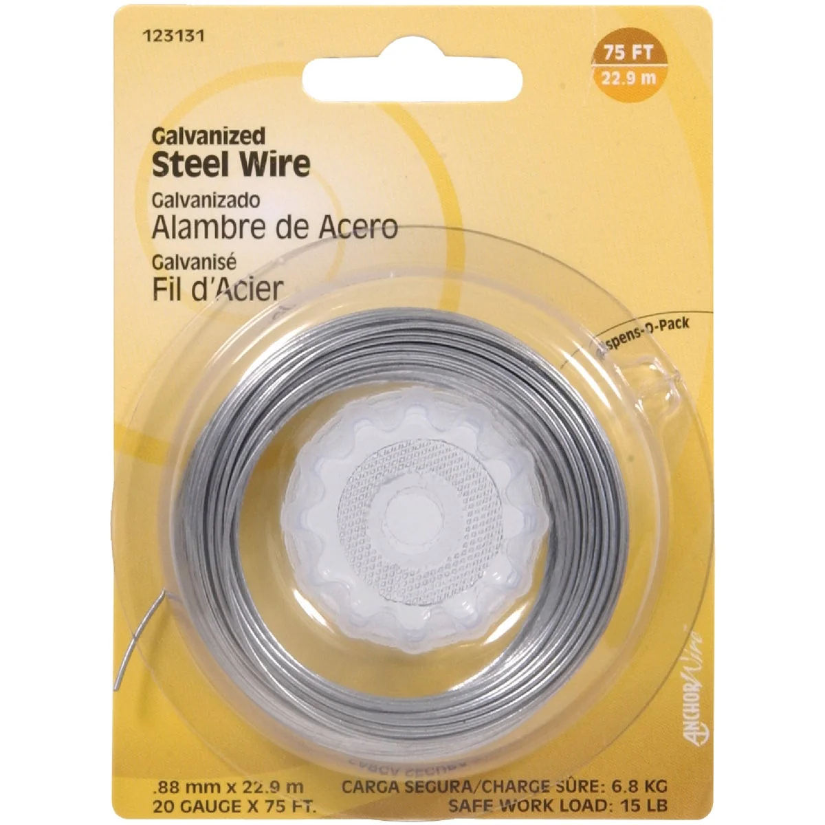 Modern HILLMAN Anchor Wire 75 Ft. 20 Ga. Galvanized Steel General Purpose Wire Official