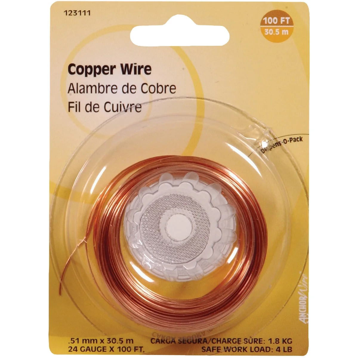 Convenient HILLMAN Anchor Wire 100 Ft. 24 Ga. Copper General Purpose Wire Contemporary