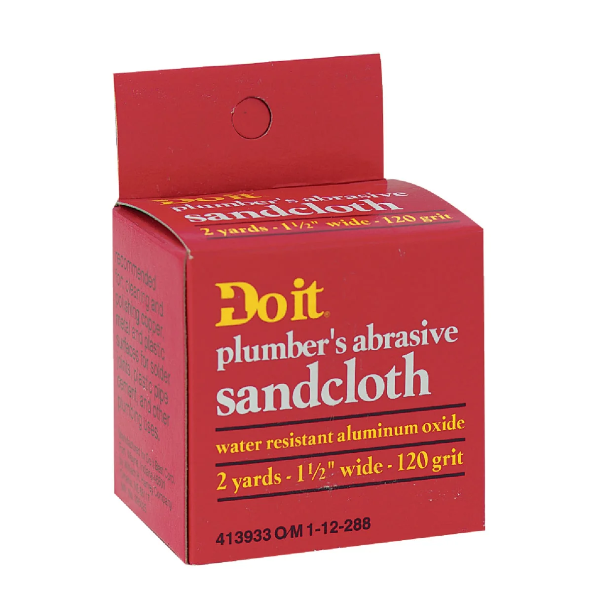 Contemporary Do it 1-1 2 In. x 2 Yd. 120-Grit Plumber's Abrasive Sand Cloth Refined
