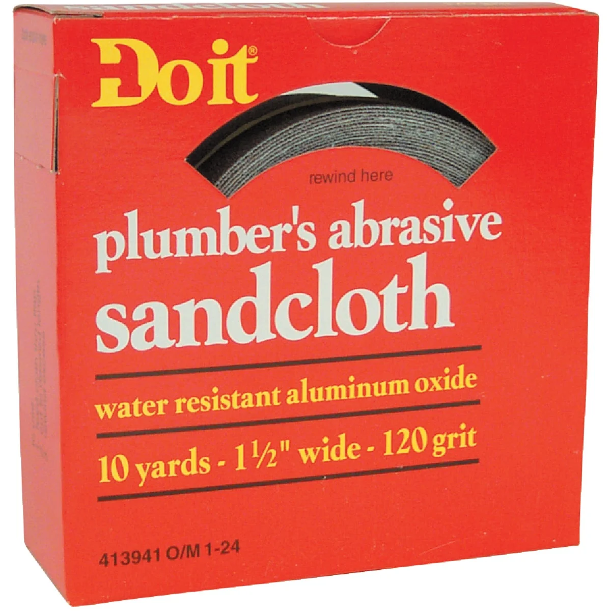 Durable Do it 1-1 2 In. x 10 Yd. 120-Grit Plumber's Abrasive Sand Cloth Green