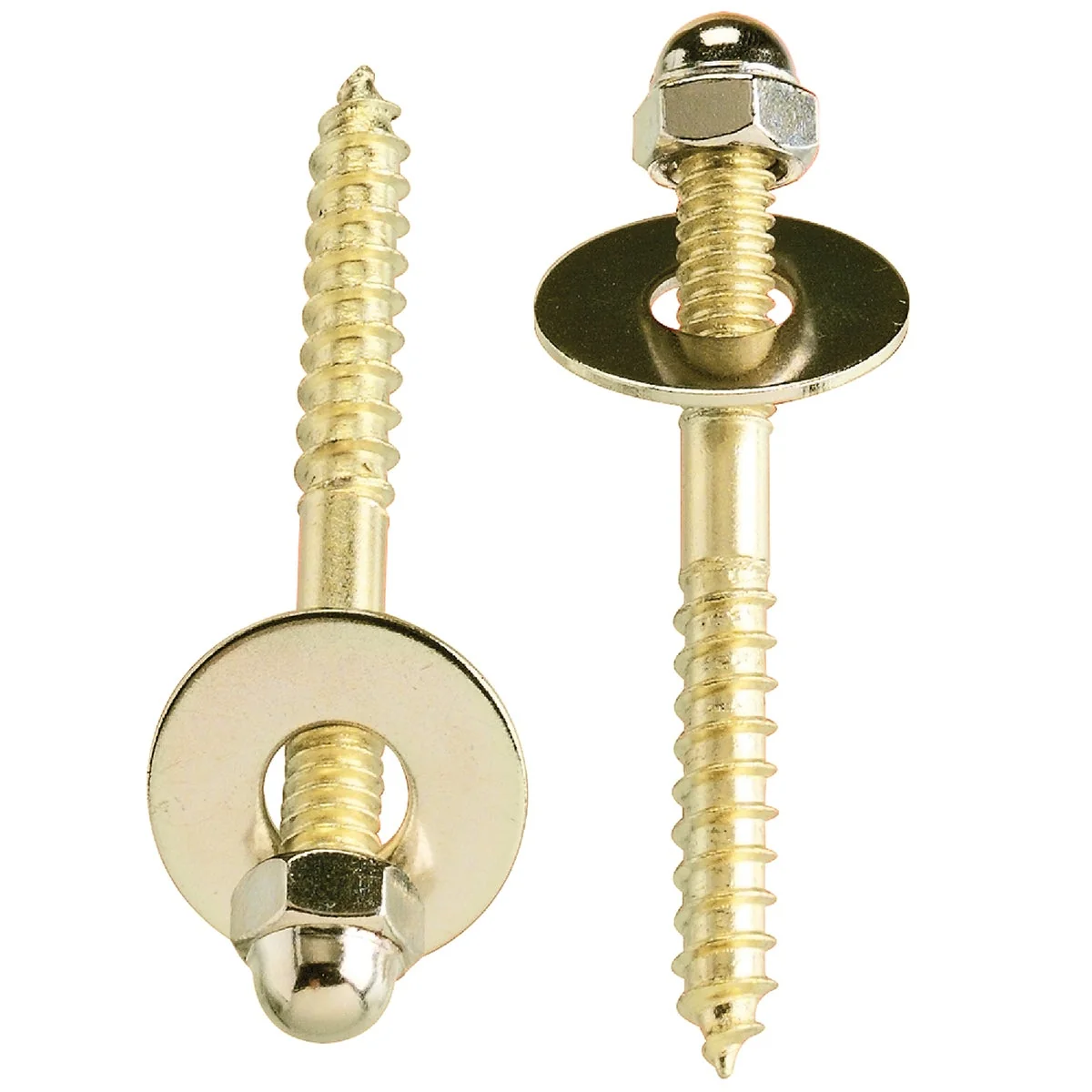 Unique Do it 2-1 2 In. x 1 4 In. Brass-Plated Steel Toilet Screws 2 Ct. Green