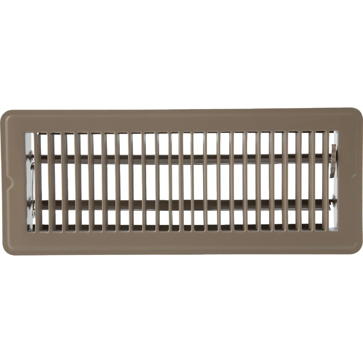 Efficient Home Impressions 4 In. x 12 In. Brown Steel Floor Register Verified