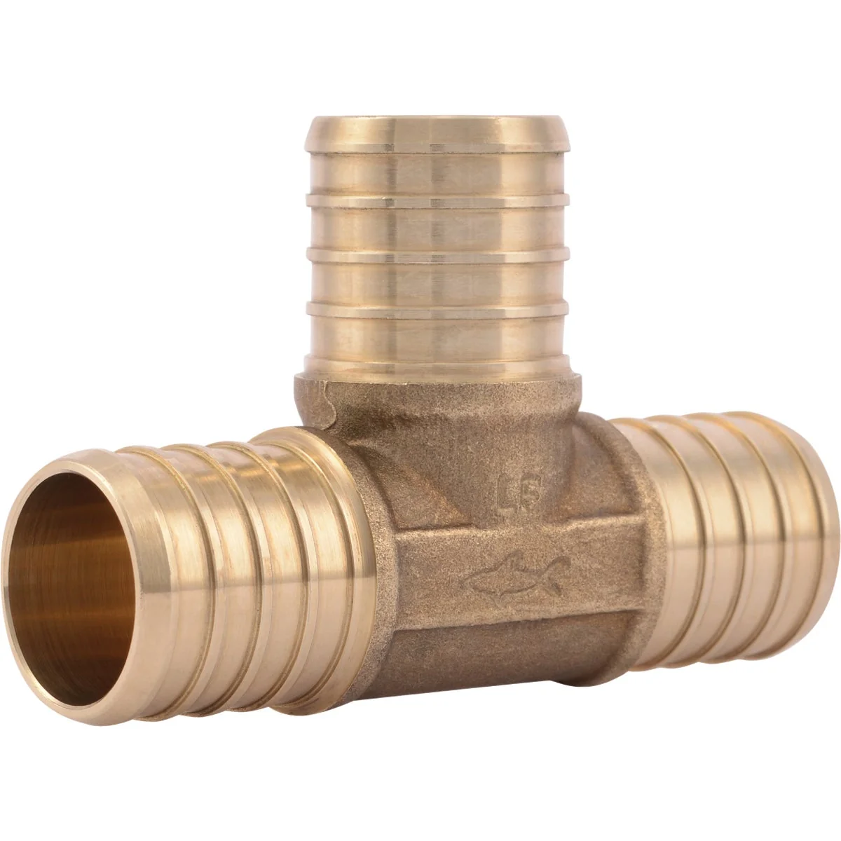 Enhanced SharkBite 1 In. x 1 In. x 1 In. Barb Brass PEX Tee Original
