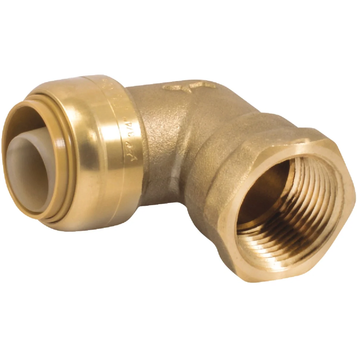 Environmentally Friendly SharkBite 3 4 In. x 3 4 In. Push-to-Connect FNPT Brass Elbow 1 4 Bend Luxury