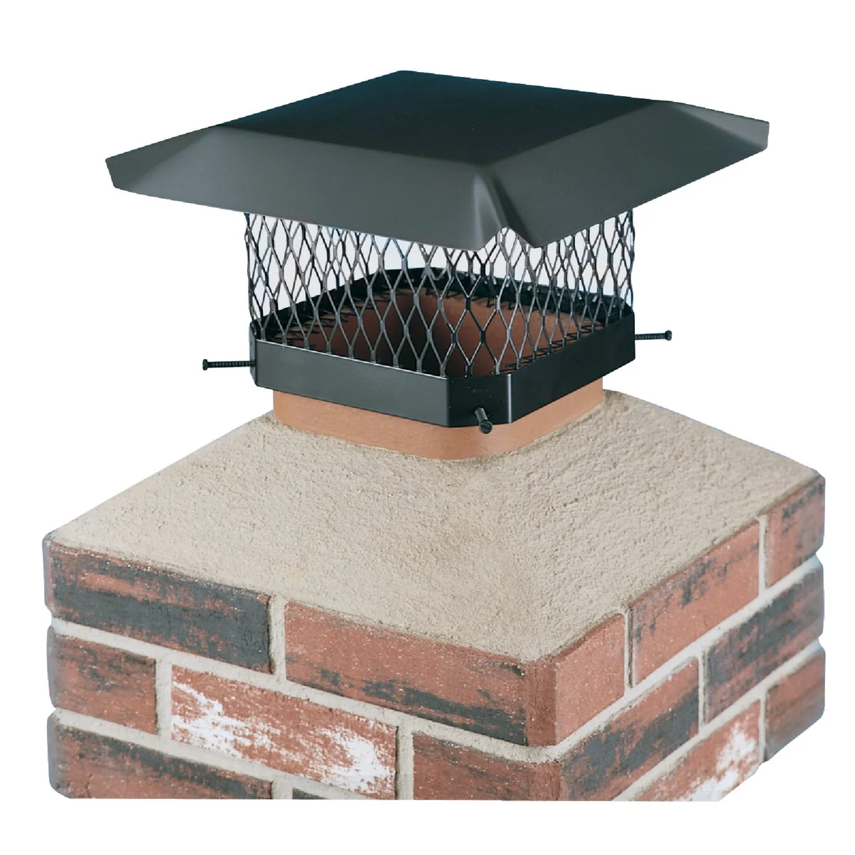 Proven Shelter 9 In. x 9 In. Black Galvanized Steel Chimney Cap Stylish