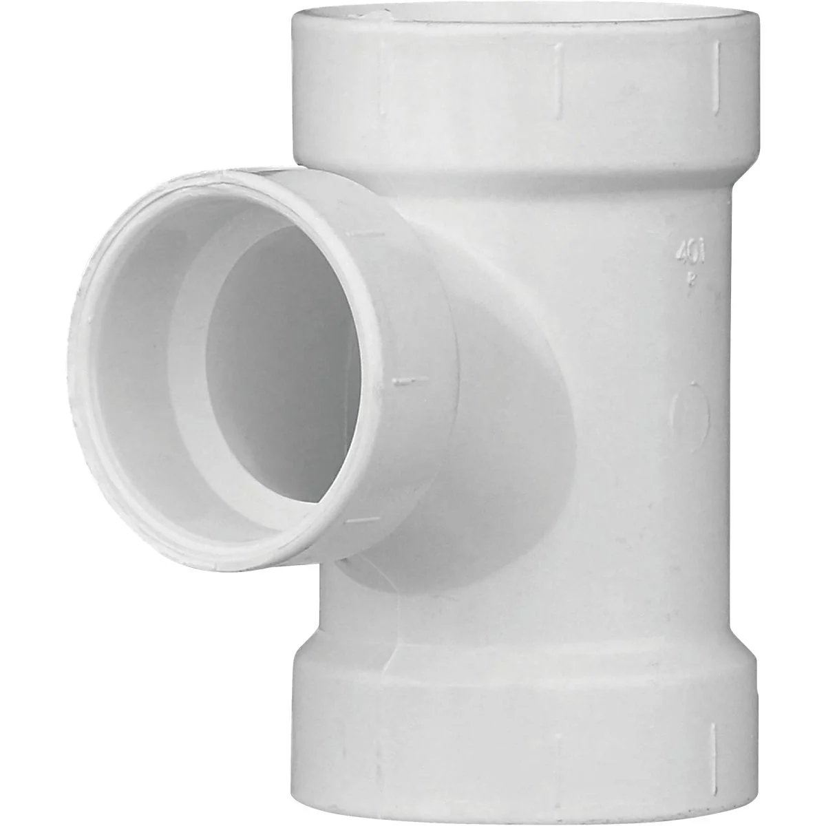 High-Grade Charlotte Pipe 2 In. x 1-1 2 In. Reducing Sanitary PVC Tee Versatile