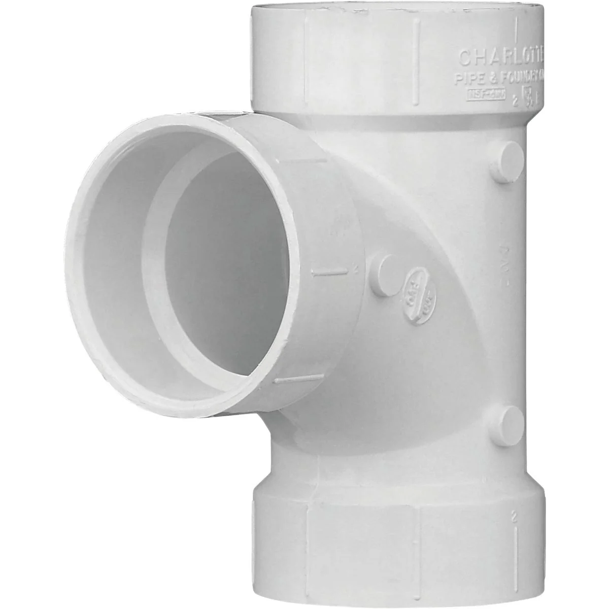 Comfortable Charlotte Pipe 2 In. Schedule 40 Sanitary PVC Tee Reusable
