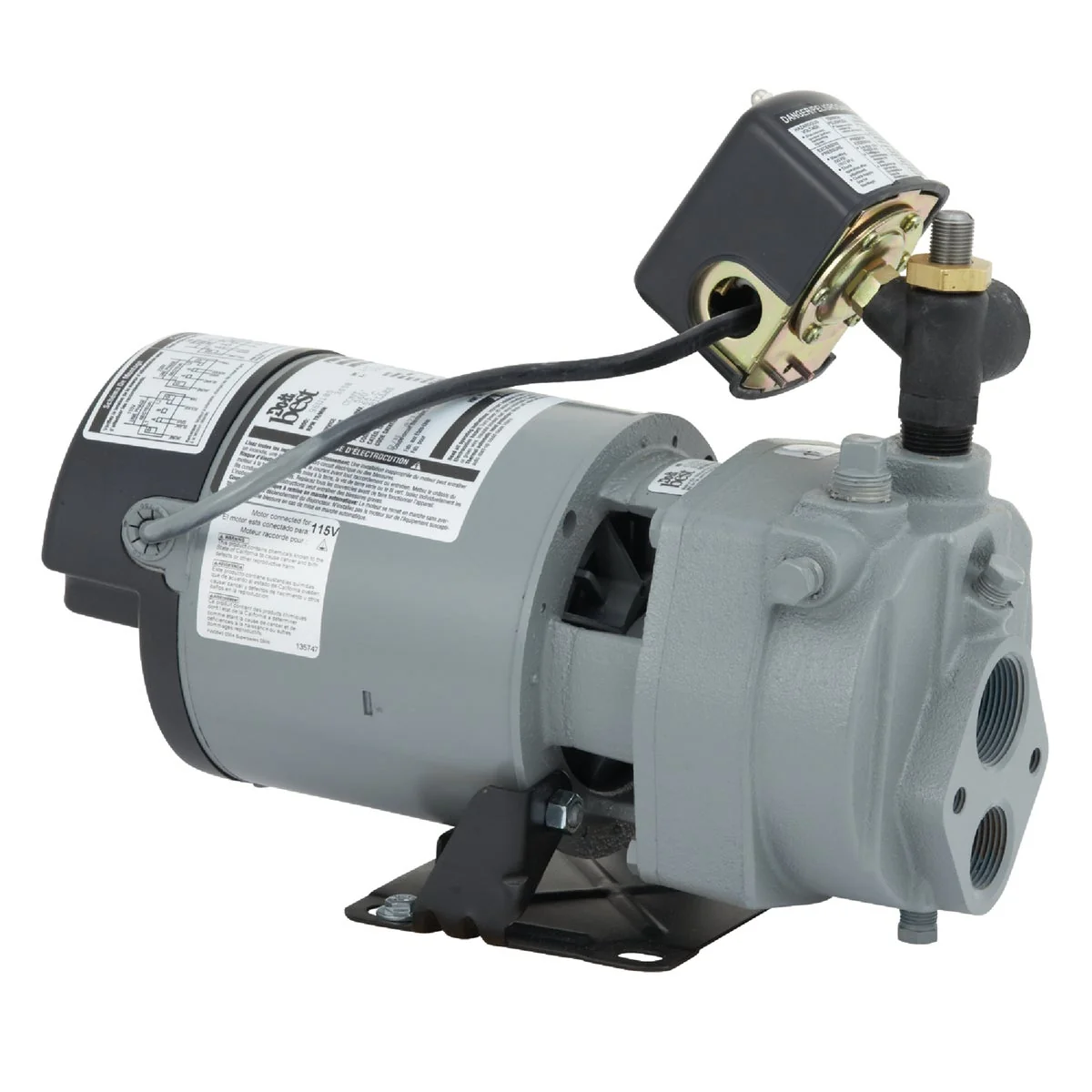 Solid Do it 1 2 HP Cast Iron Water Conventional Well Jet Pump Elegant
