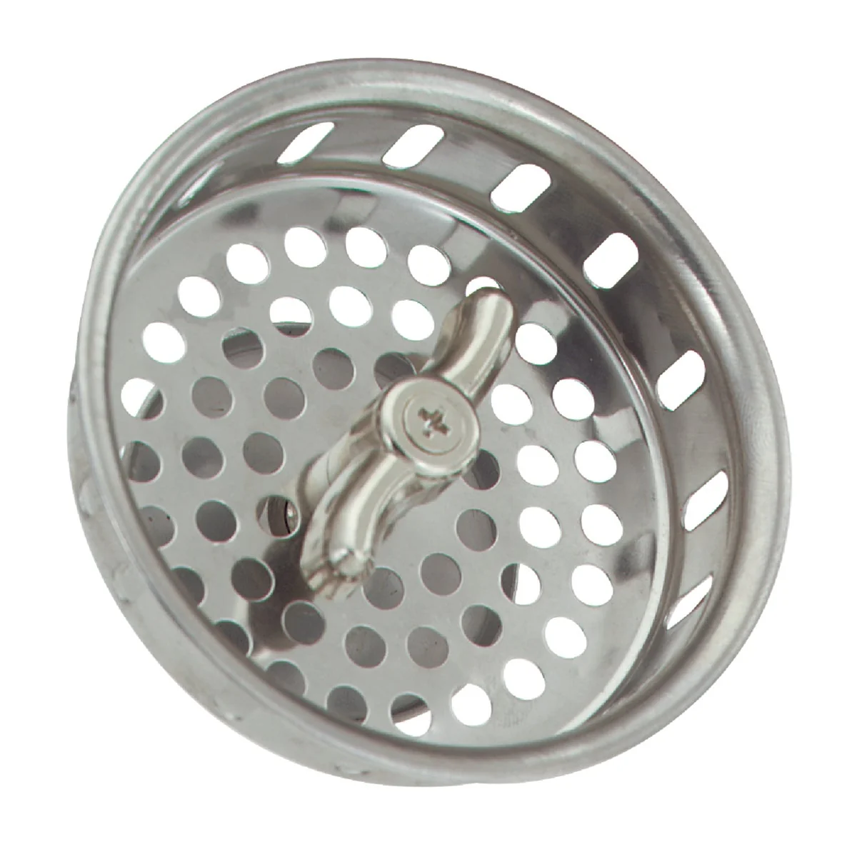 Organic Do it 3-1 2 In. Stainless Steel Twist Lock Basket Strainer Stopper Solid