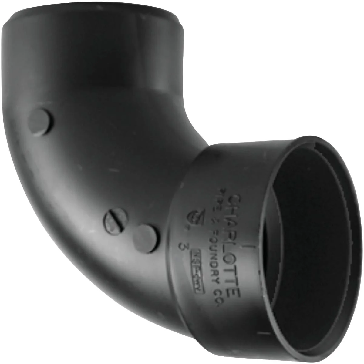 Elite Charlotte Pipe 1-1 2 In. Hub x Spigot 90 Deg. Sanitary Street ABS Elbow 1 4 Bend Original Design