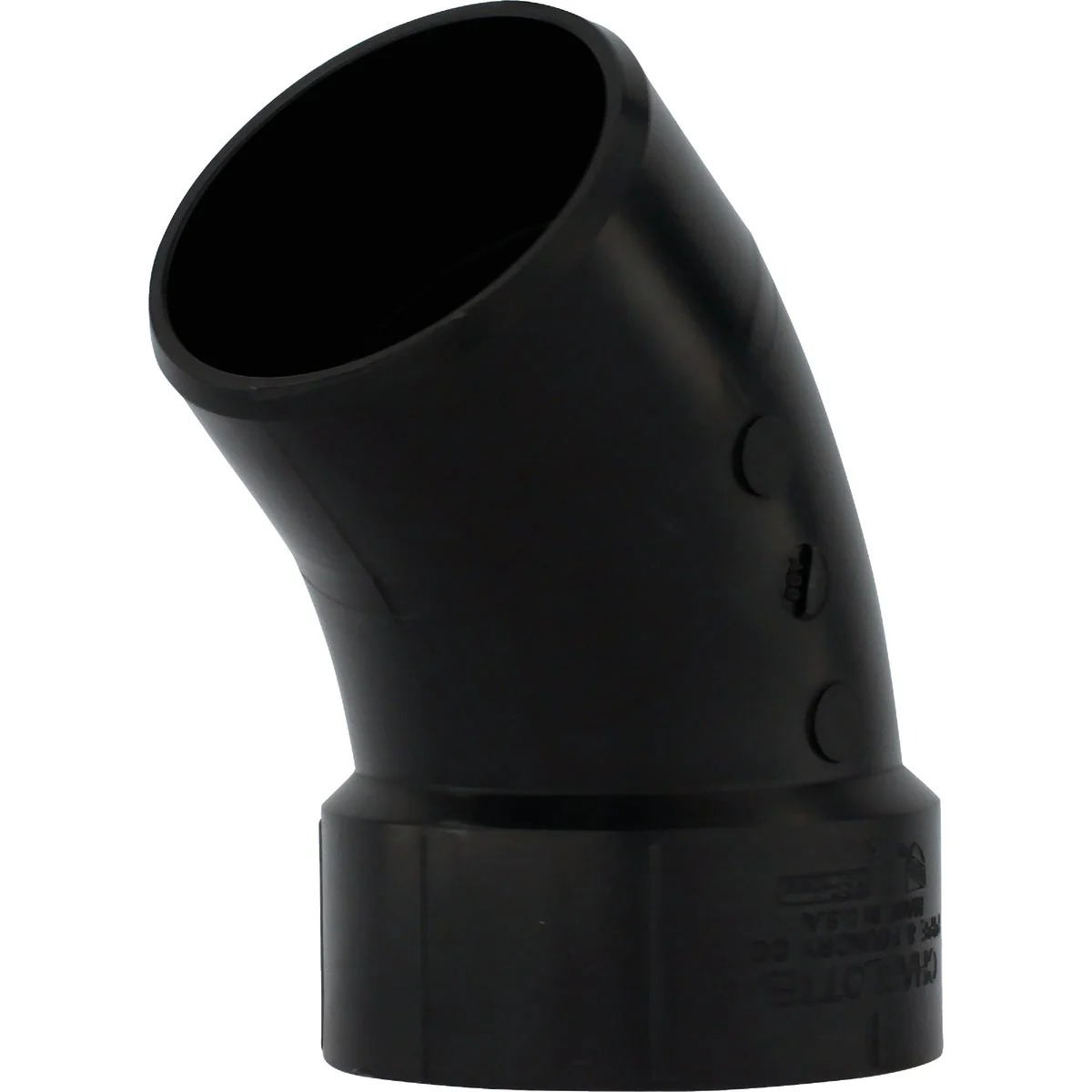 Luxury Charlotte Pipe 3 In. Hub x Spigot 45 Deg. Street ABS Elbow 1 8 Bend Soft
