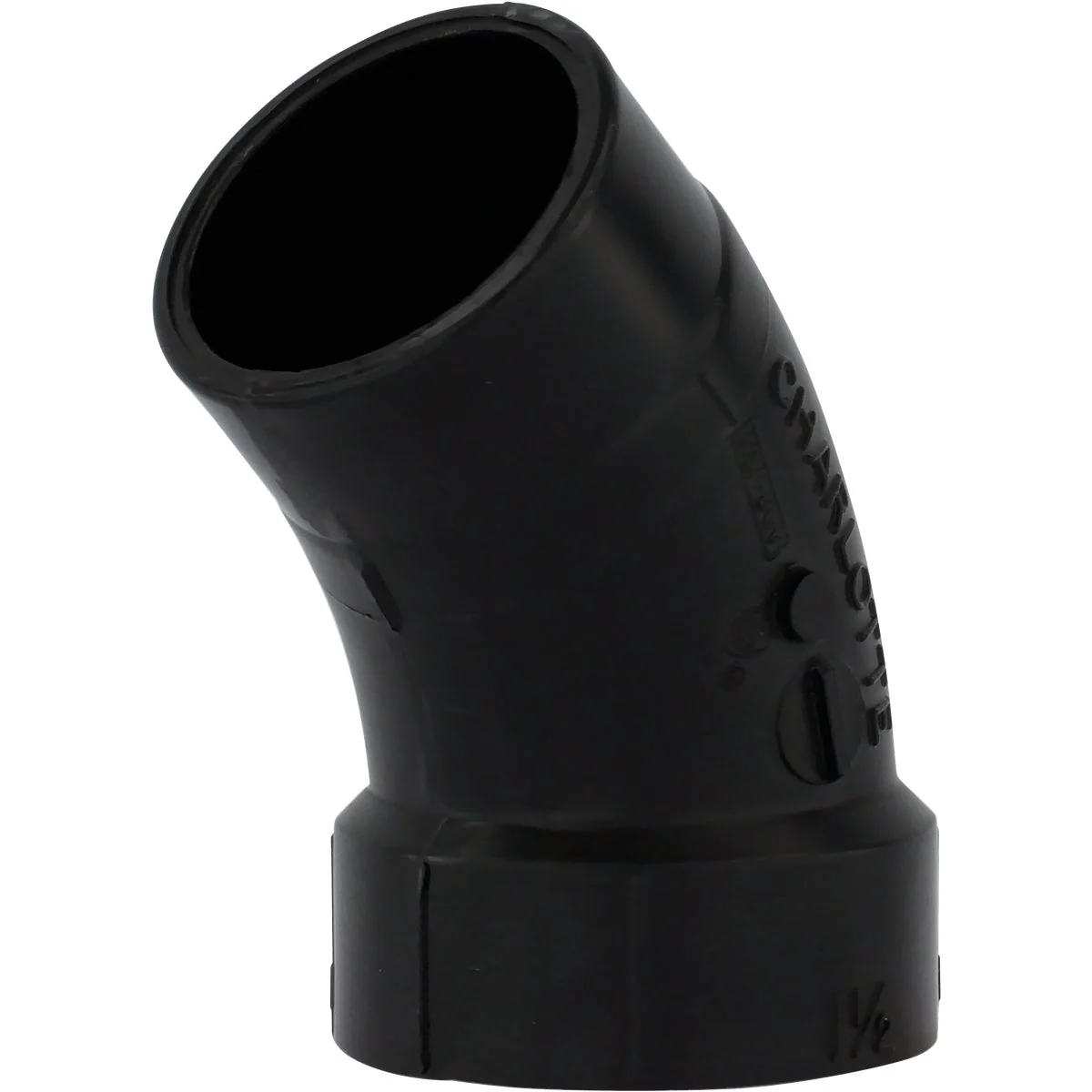 Advanced Charlotte Pipe 1-1 2 In. Hub x Spigot 45 Deg. Street ABS Elbow 1 8 Bend Premium