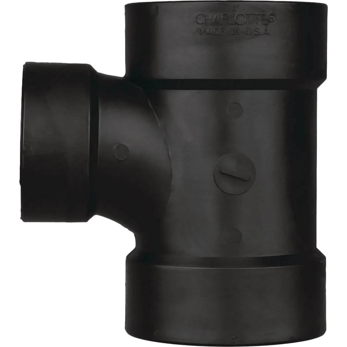 Breathable Charlotte Pipe 3 x 3 x 2 In. Hub x Hub x Hub Reducing Sanitary ABS Waste Vent Tee Certified