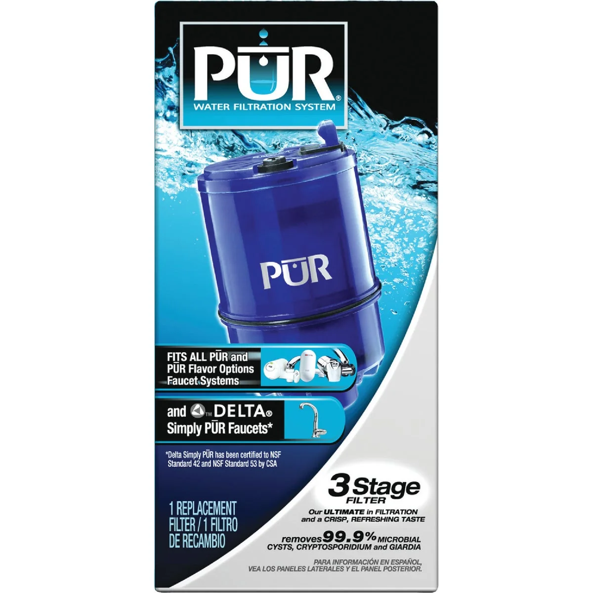 Effective Pur 100 Gal. Faucet Mount 3-Stage Water Filter Cartridge Convenient