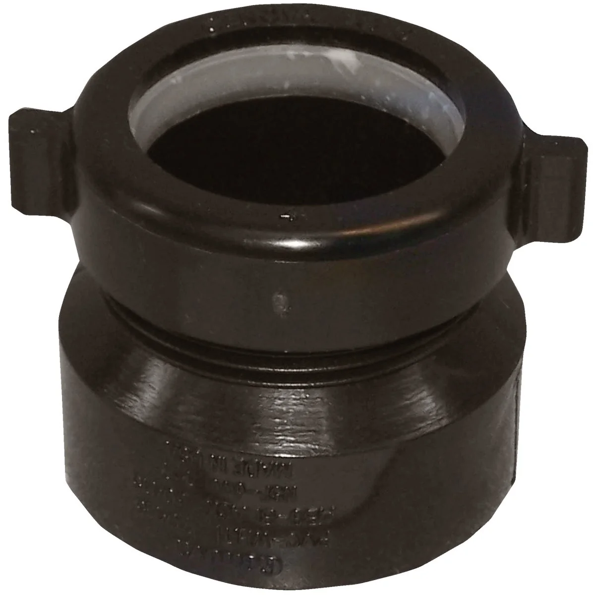 Functional Charlotte Pipe 1-1 2 In. x 1-1 2 In. or 1-1 4 In. HUB x Tubular Black ABS Waste Adapter Premium Material