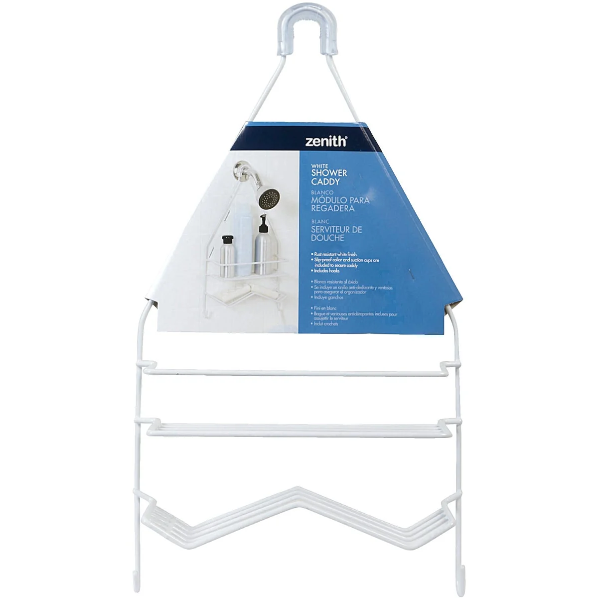 Powerful Zenith Zenna Home White 10 In. x 17-3 4 In. Shower Caddy Innovative