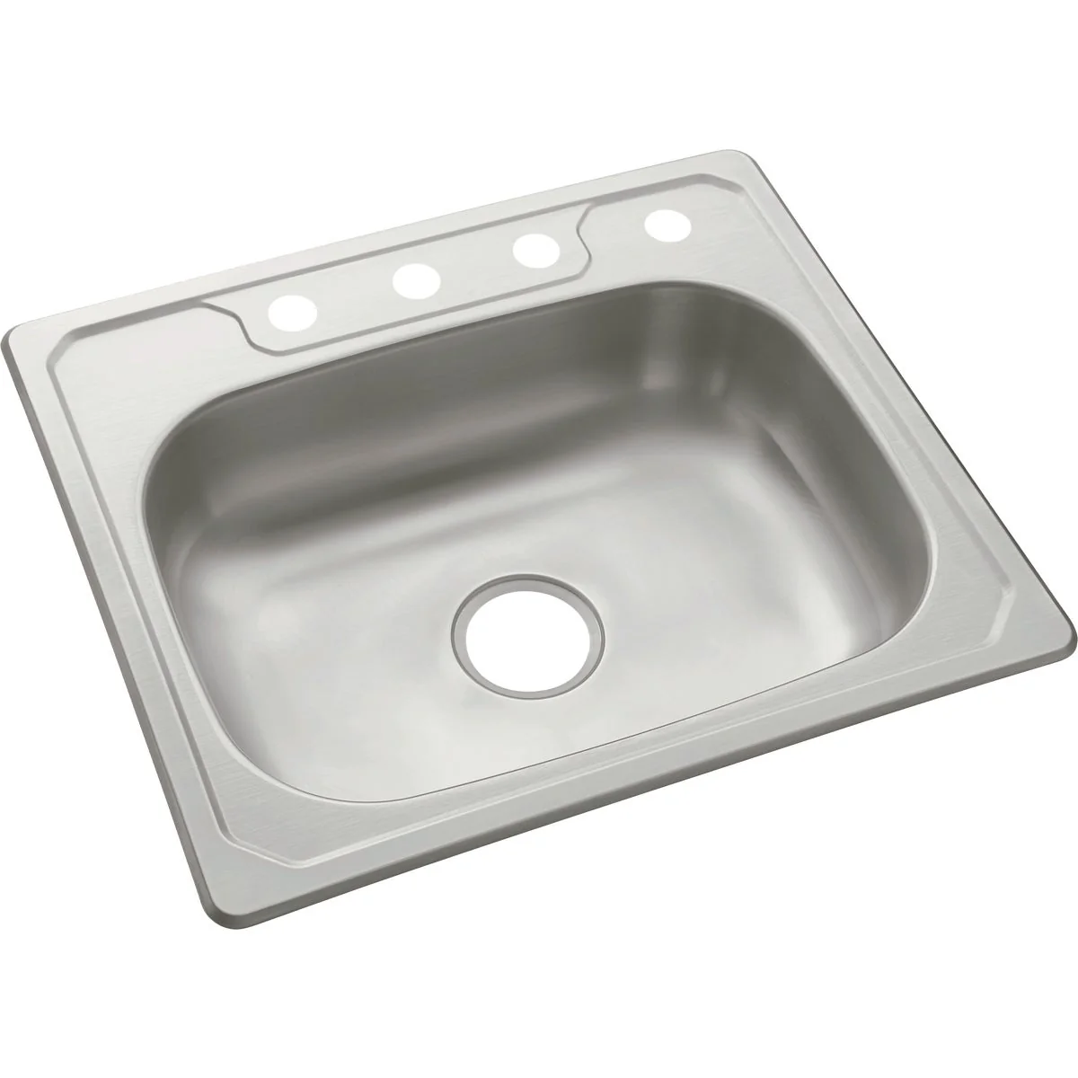 Relaxed Sterling Middleton Single Bowl 25 In. x 22 In. x 6 In. Deep Stainless Steel Top Mount Kitchen Sink Proven
