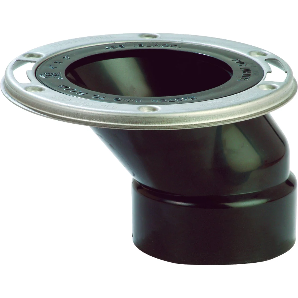 Exclusive Sioux Chief FullFlush 3 In. Hub Inside 4 In. ABS Offset Toilet Flange w Stainless Steel Swivel Ring Relaxed