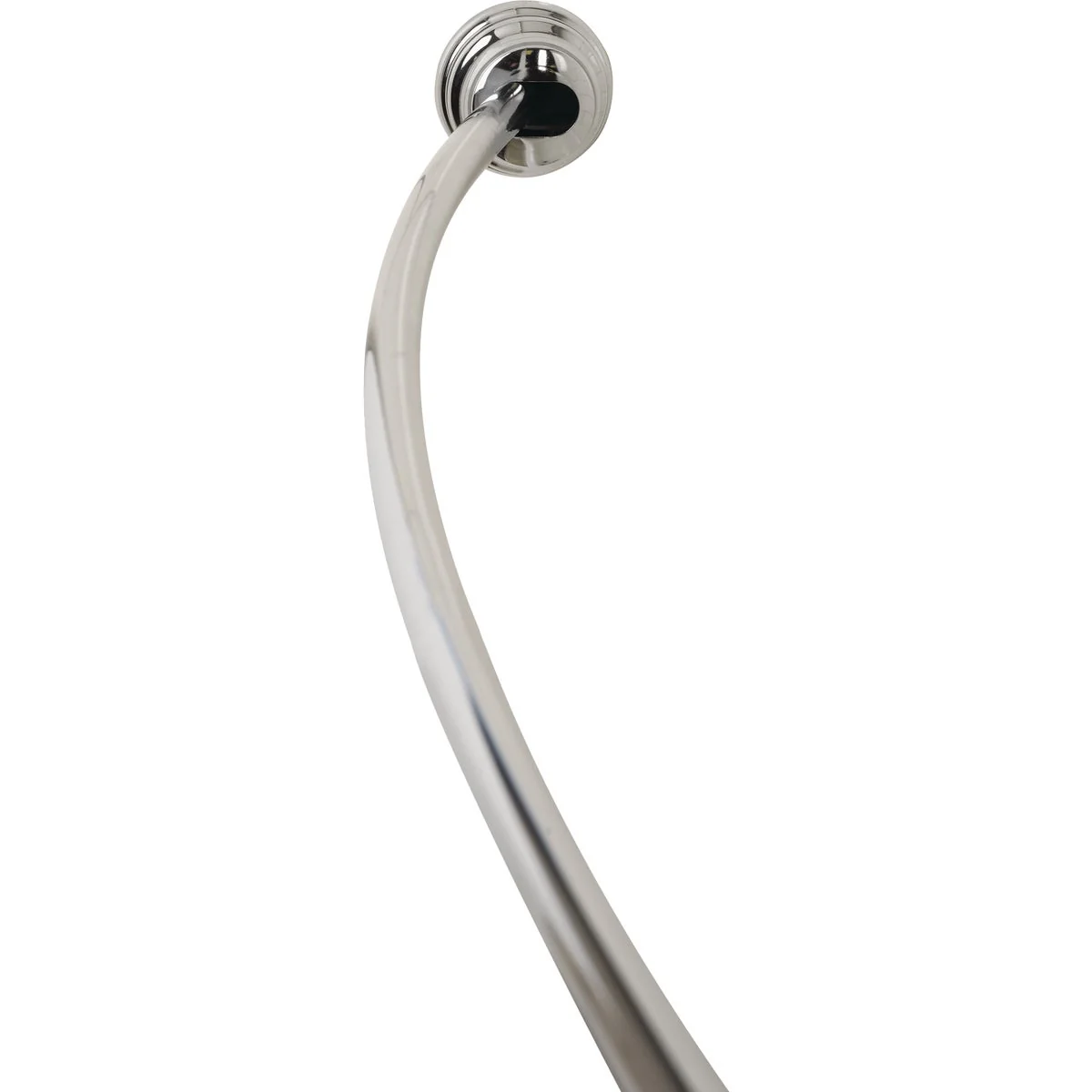 Responsible Zenith Zenna Home Rust 50 In. to 72 In. Adjustable Fixed or Tension Curved Shower Rod in Chrome Pure