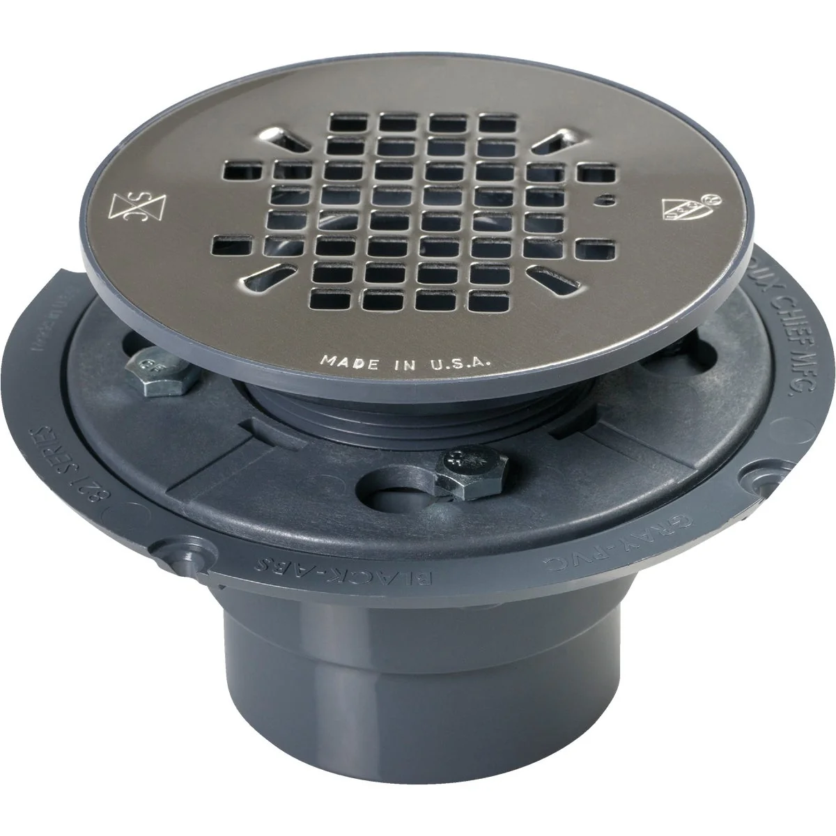 Proven Sioux Chief 2 In. PVC Shower Drain with 4-1 4 In. Stainless Steel Snap-In Strainer Luxury