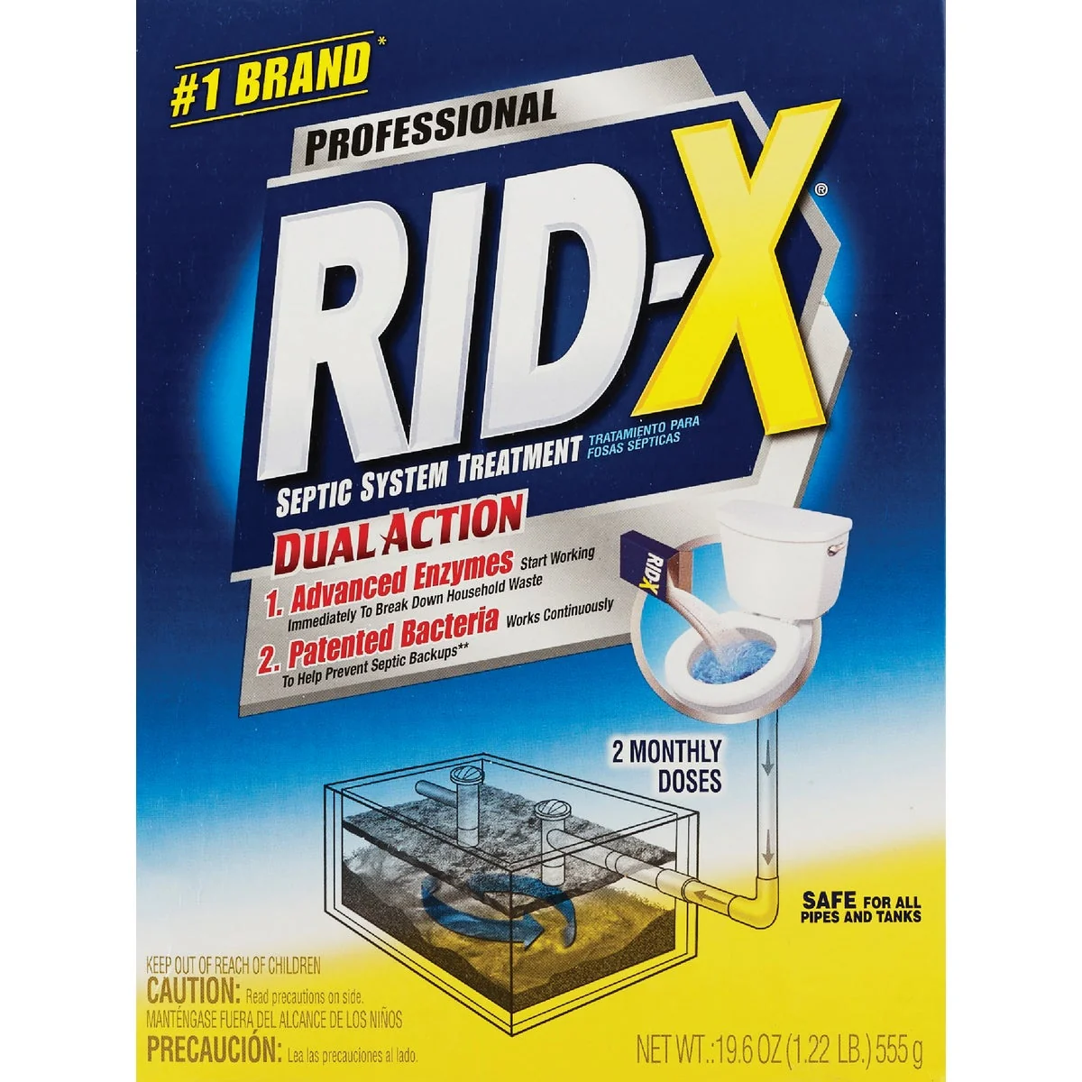 Environmentally Friendly Rid-X Professional 19.6 Oz. Septic Tank Treatment 2-Pack Lightweight