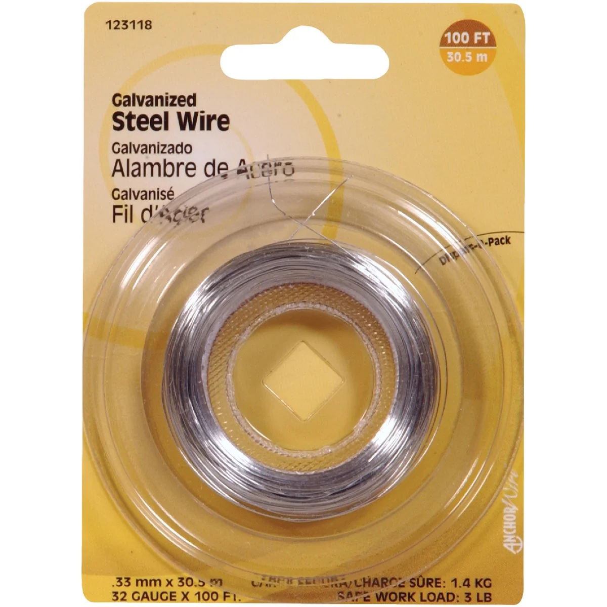 Optimized HILLMAN Anchor Wire 100 Ft. 32 Ga. Galvanized Steel General Purpose Wire Crafted