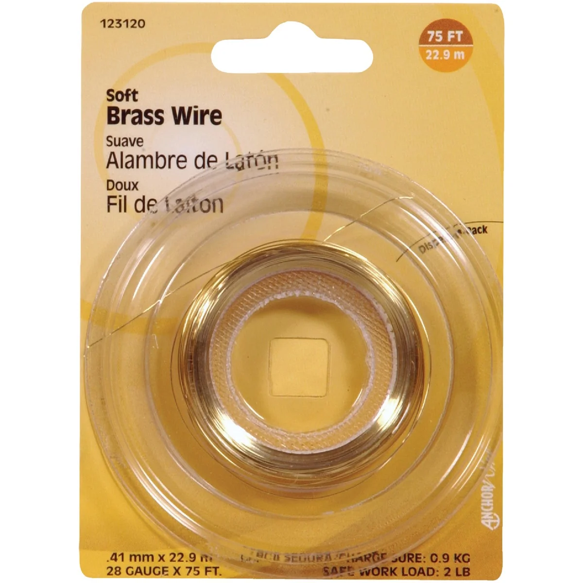 High-End HILLMAN Anchor Wire 75 Ft. 28 Ga. Soft Brass General Purpose Wire Premium Material