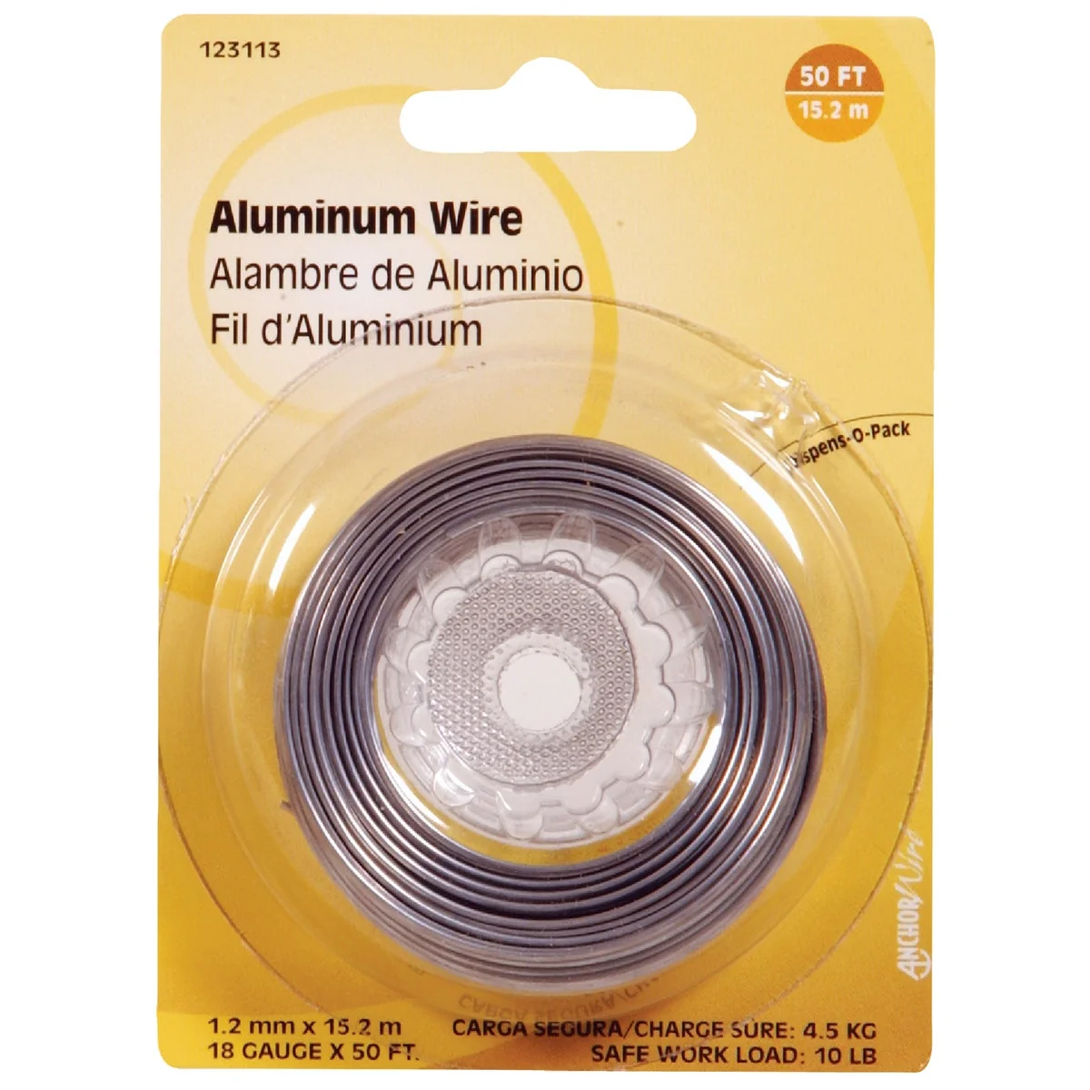 Solid HILLMAN Anchor Wire 50 Ft. 18 Ga. Aluminum General Purpose Wire Comfortable