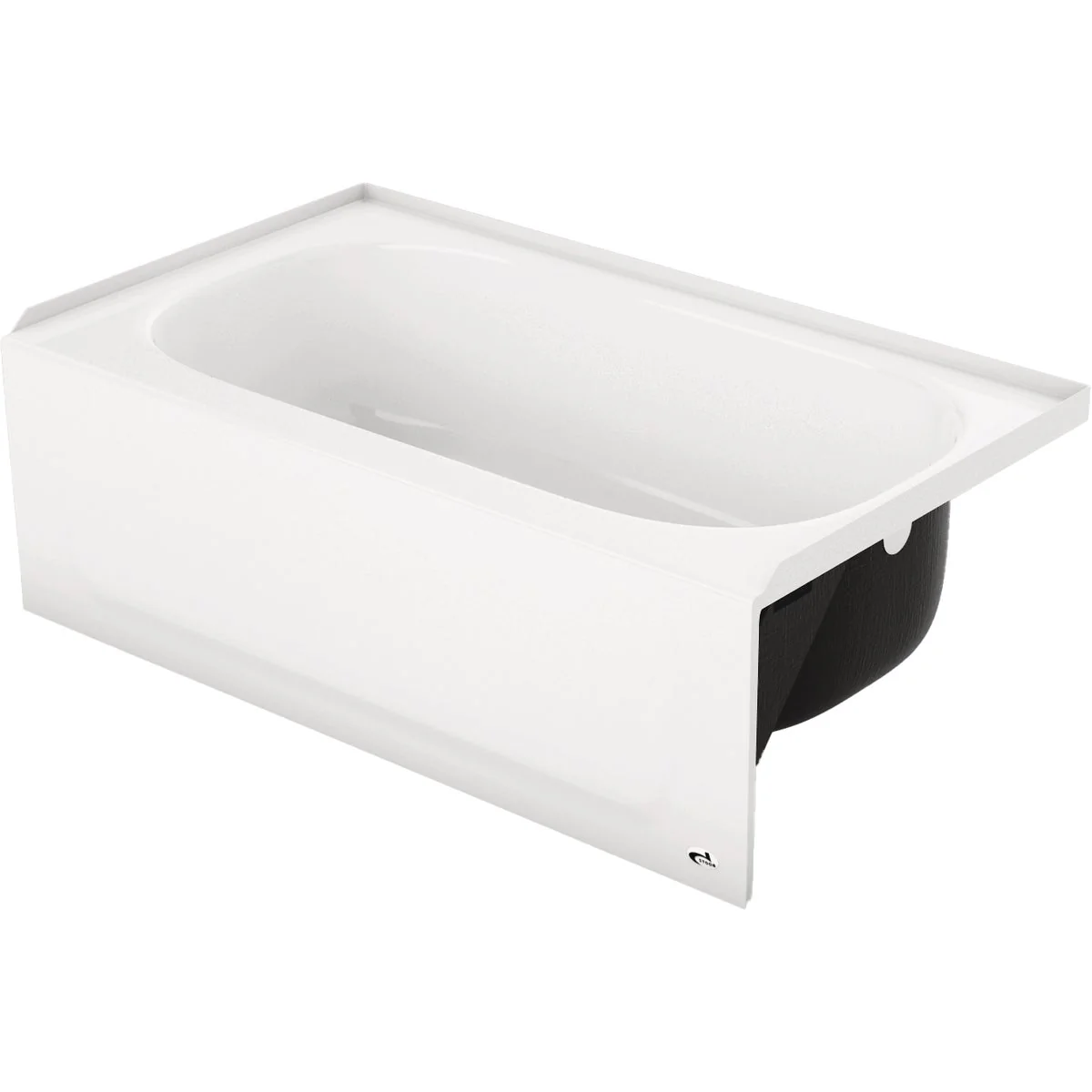 Verified Briggs Pendant 46-1 2 In. L x 27 In. W Right Drain Bathtub in White Official