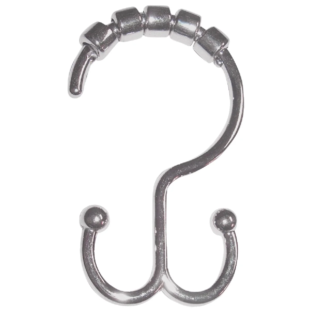 Relaxed Zenith Zenna Home Chrome Double Roller Shower Curtain Hook 12 Count Selected